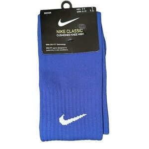 Nike Classic Cushioned Knee High Socks Soccer Blue